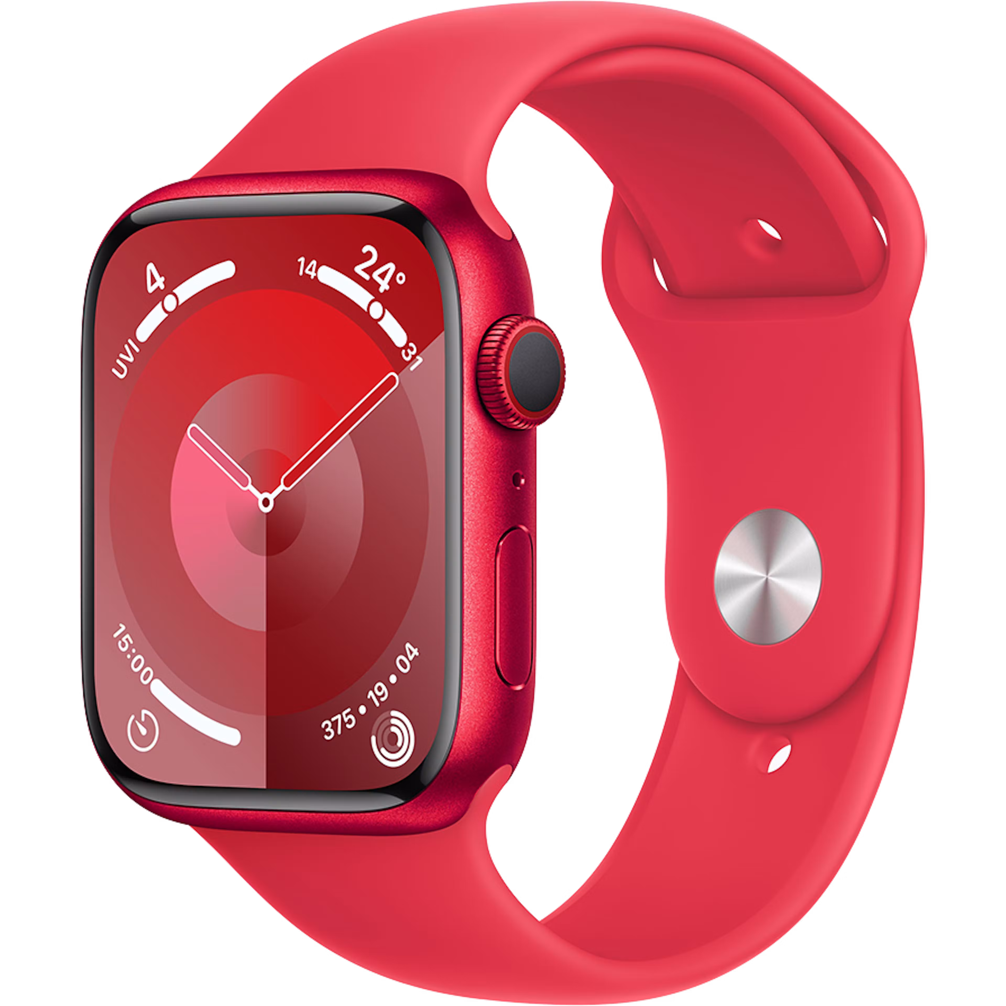 Apple Watch Series 9 GPS + Cellular 45mm (PRODUCT)RED Aluminium Case with Red S/M Sport Band